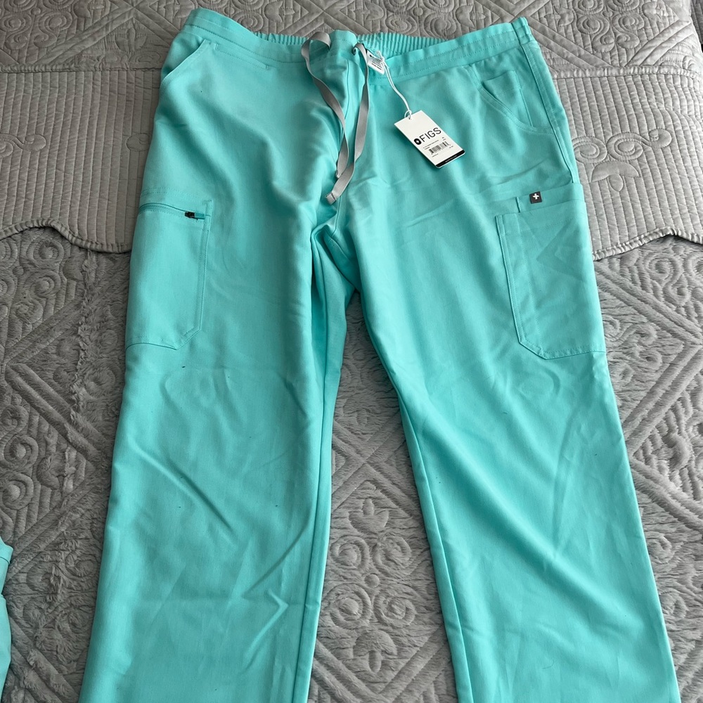 Figs fresh aqua Yola pants
